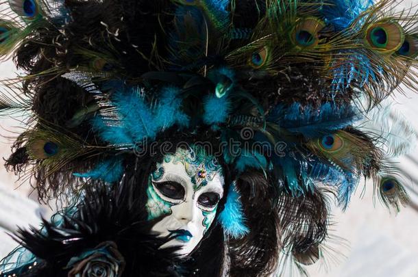 美丽的神秘面具在指已提到的人威尼斯狂欢节