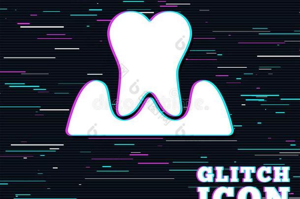 牙周病牙符号偶像.牙齿的关心象征.
