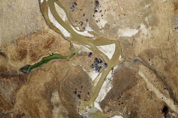 鸟看法关于蜿蜒的河流河采用香格里拉-LaoPeople'sRepublic老挝人民共和国