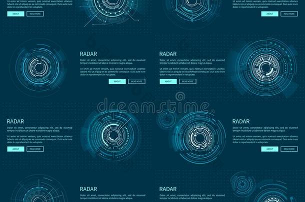 雷达网页收集矢量说明