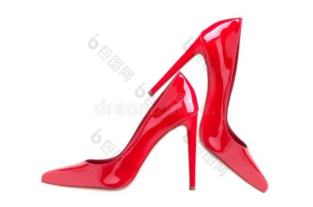 一一副关于红色的鞋子.Lacque红色的鞋子.