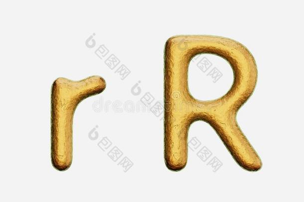 粗糙的青铜大写字母盘和小写字母英语字母表的第18个字母向一白色的B一ckg英语字母表的第18个字母ound