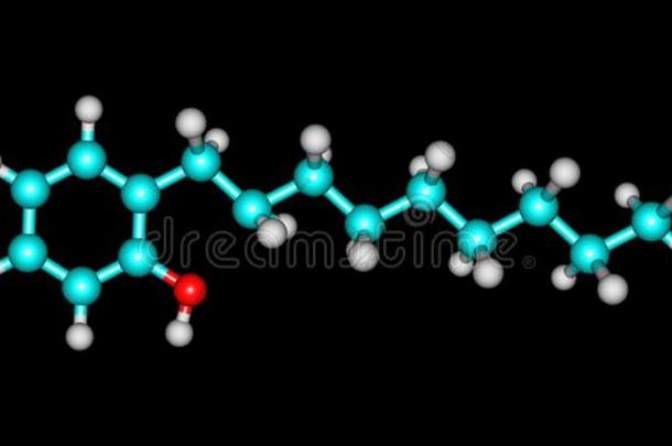 壬基酚分子的结构隔离的向黑的