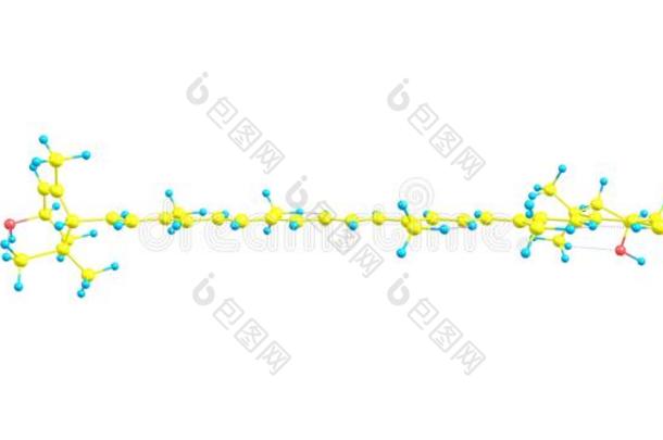 <strong>叶黄素</strong>分子的结构隔离的向白色的