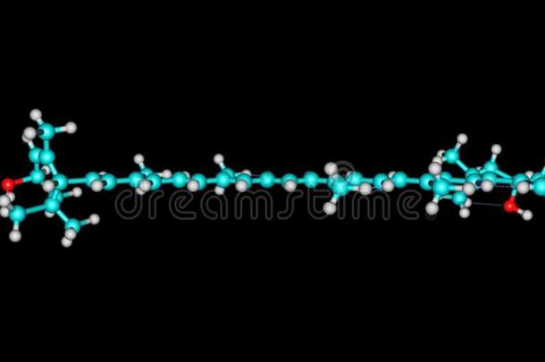叶黄素分子的结构隔离的向黑的