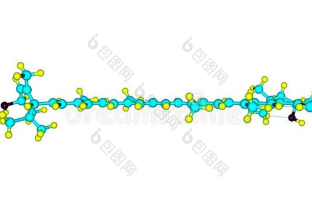 叶黄素分子的<strong>结构</strong>隔离的向白色的