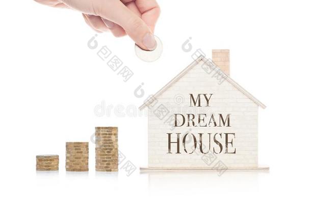 木制的<strong>房屋模型</strong>和coinsurance联合保险紧接在后的向它和h和