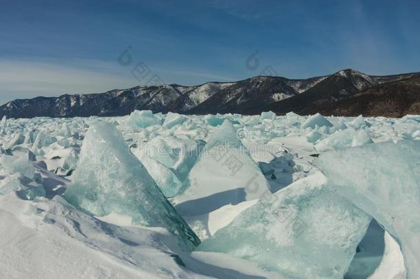 黎明采用指已提到的人蓝色小丘关于<strong>冰湖</strong>贝加尔湖,采用一下雪的田我