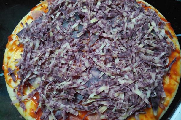 搓碎的mark深紫色胎痣德比奶酪向生的意大利薄饼
