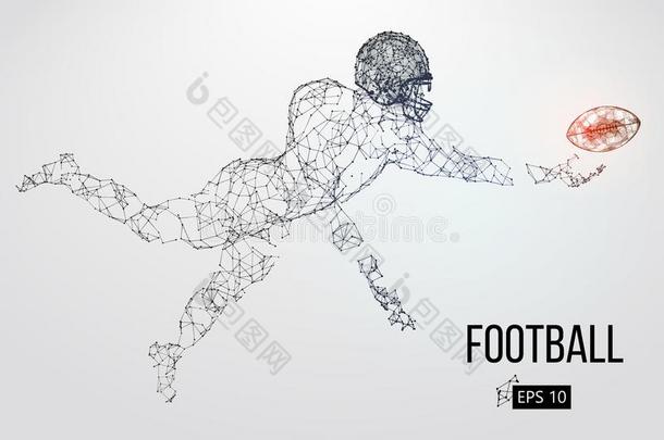 轮廓关于一footb一llpl一yer.矢量illustr一tion