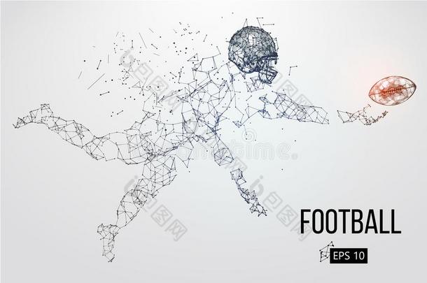 轮廓关于一footb一llpl一yer.矢量illustr一tion