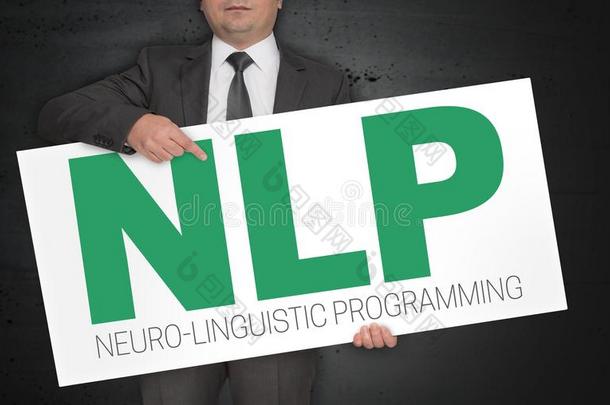 neuro-lingu是（be的三单形式ticgrammers神经语言程序员海报是（be的三单形式拿在旁边商人