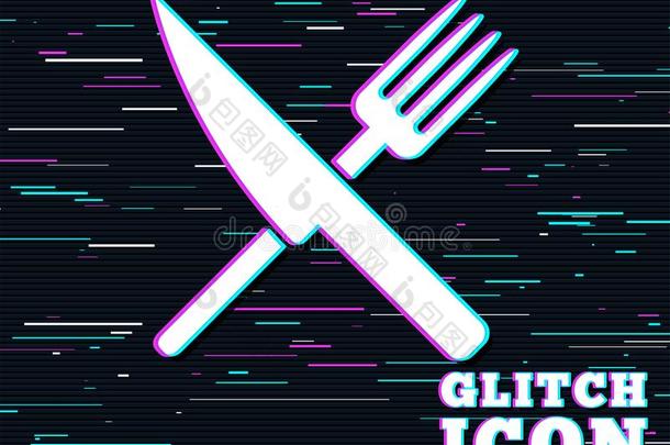 食物符号偶像.餐具象征.刀和餐叉.