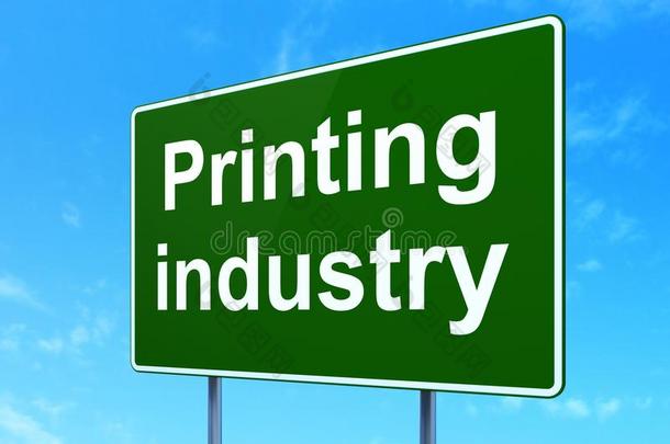 工业观念:印刷工业向路符号背景