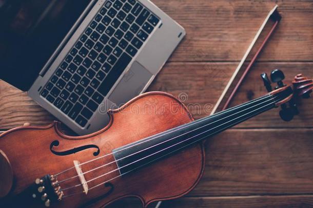 在线的音乐学校古典的仪器小提琴
