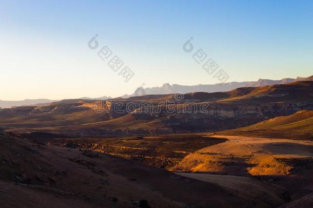 金色的门高原地区国家的公园全景画,南方非洲