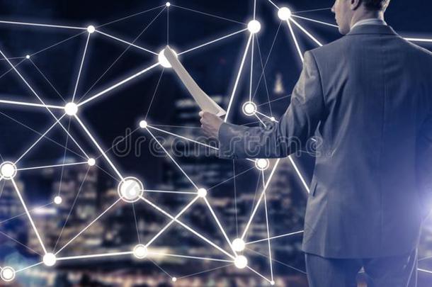 观念关于现代的商业网络化det.那个连接和合作