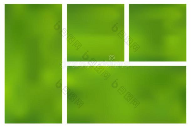 放置样板水平的,垂直的,正方形绿色的网孔梯度波黑