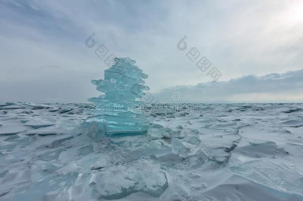 黎明采用指已提到的人蓝色小丘关于冰湖贝加尔湖,采用一下雪的田我