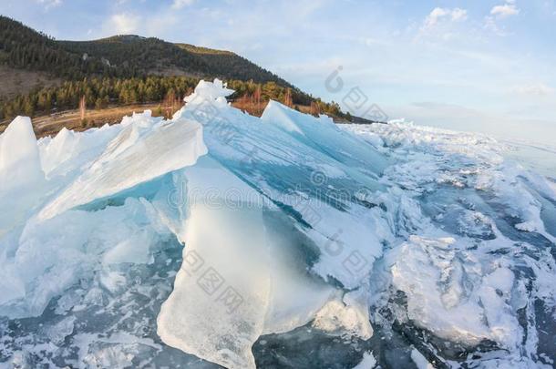 黎明采用指已提到的人蓝色小丘关于<strong>冰湖</strong>贝加尔湖,采用一下雪的田我