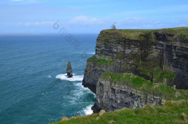 华丽的海景画从落下指已提到的人海岸关于县克雷尔采用爱尔兰