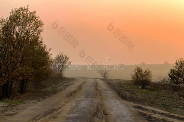 美丽的乌克兰人风景.路向指已提到的人村民