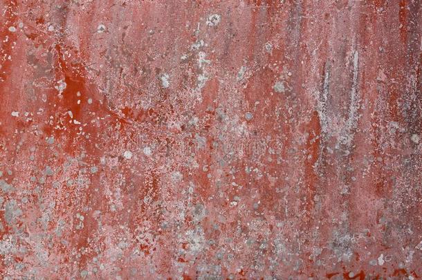 蹩脚货描画的墙采用黑暗的红色的小薄片和破裂质地关于斯泰