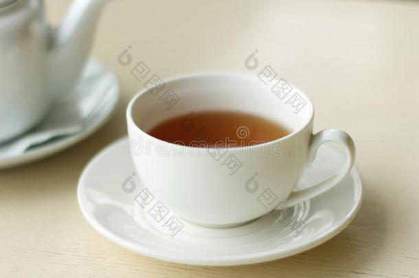 一杯子关于热的茶水