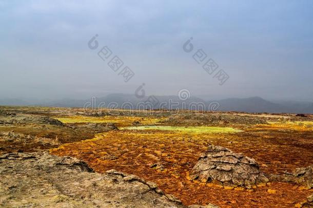 全景画里面的宽干谷火山的火山口采用达纳基尔萎靡不振,=and