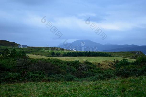 美丽的风景采用苏格兰和det.一些住宅