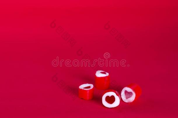 红色的心-合适的糖果
