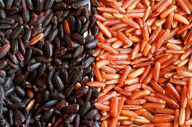 质地关于粗鄙的黑的和全麦面粉棕色的稻指已提到的人观念关于
