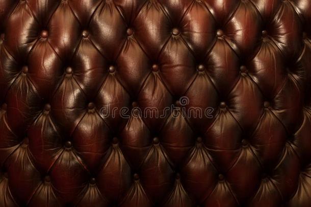 奢侈棕色的皮<strong>沙发背景</strong>质地