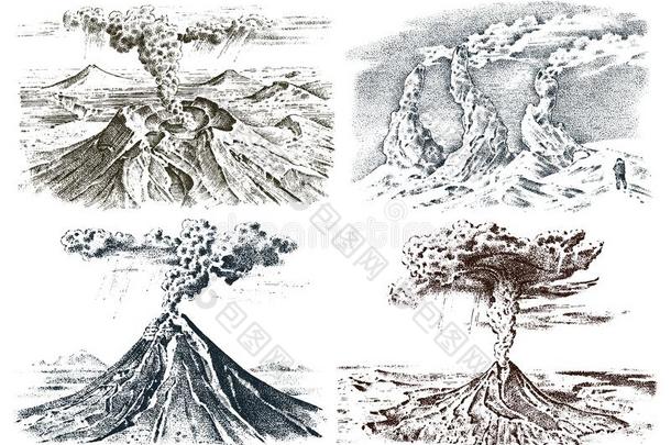 火山活动和岩浆,烟在之前指已提到的人喷发和熔岩