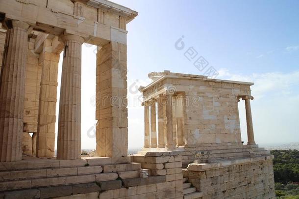 庙关于雅典娜<strong>耐克</strong>,古希腊城市的卫城,雅典