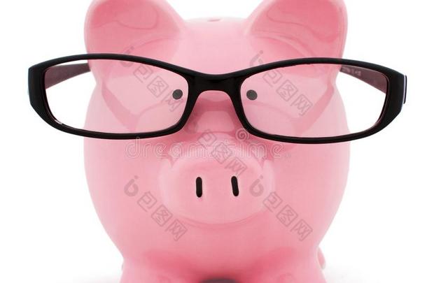 小猪银行使人疲乏的眼镜