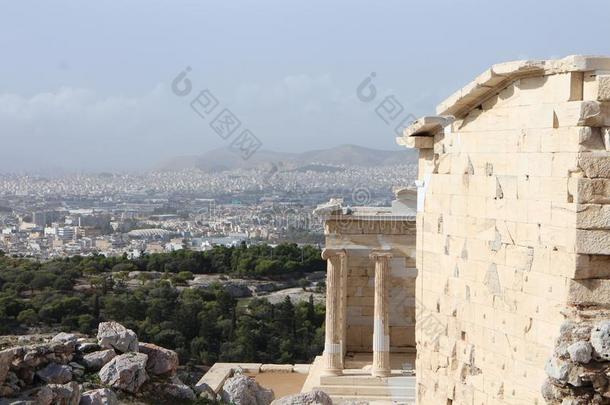庙关于雅典娜<strong>耐克</strong>,古希腊城市的卫城,雅典