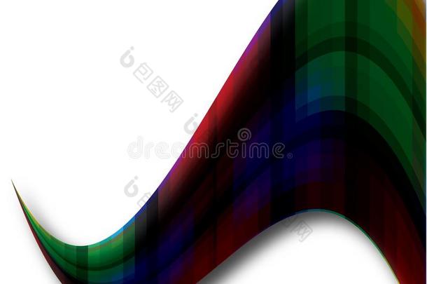 抽象的富有色彩的流动的光滑的波浪背景设计矢量