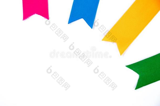 富有色彩的带&字母字母x28;粉红色的,蓝色,桔子,黄色的,绿色的&字母字母x29;