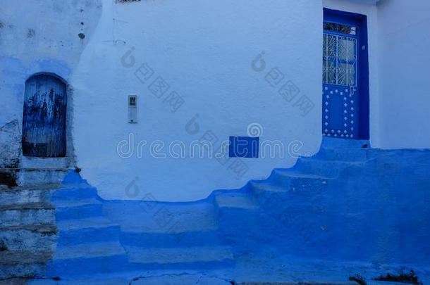 指已提到的人蓝色城镇关于<strong>舍夫沙万</strong>,摩洛哥羊皮革