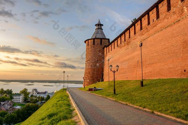 尼兹尼诺夫哥罗德城堡在日落,俄罗斯帝国