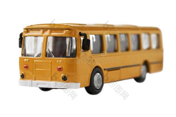 玩具模型关于老的代表会议公共汽车隔离的向白色的