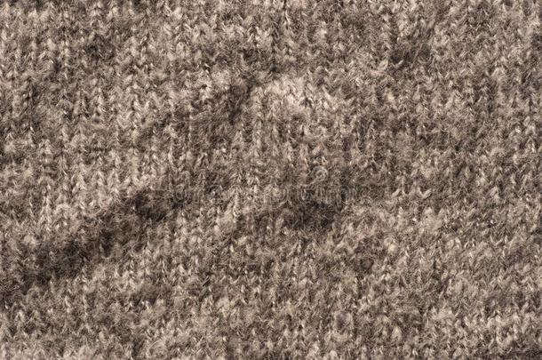 棕色的羊毛制的针织品织物纺织品质地背景