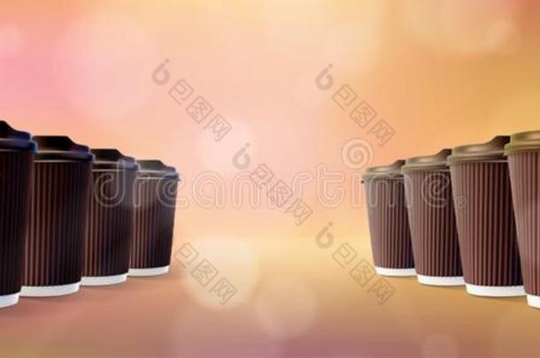 咖啡豆向走棕色的使泛起涟漪杯子和红色的带