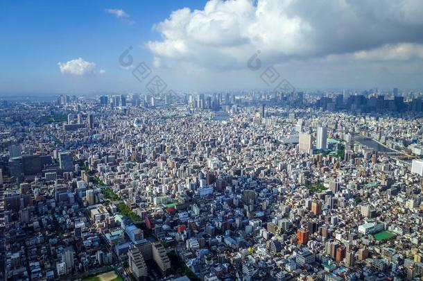 东京城市地平线空气的看法,黑色亮漆