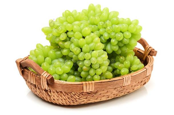 新鲜的绿色的葡萄