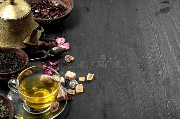 不同的种类关于茶水和调制茶水.