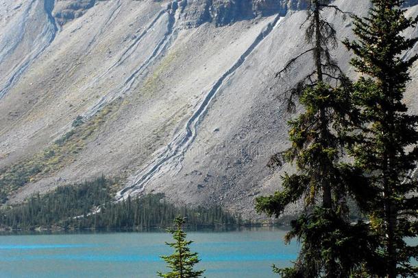 加拿大-山和冰河联邦政府执法官员湖一起指已提到的人冰原帕克