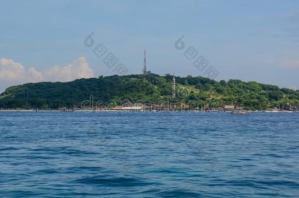 海景画关于龙目岛岛,印尼