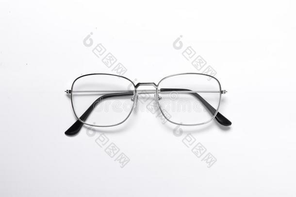 美丽的和流行的眼镜和<strong>透明</strong>的眼镜向一
